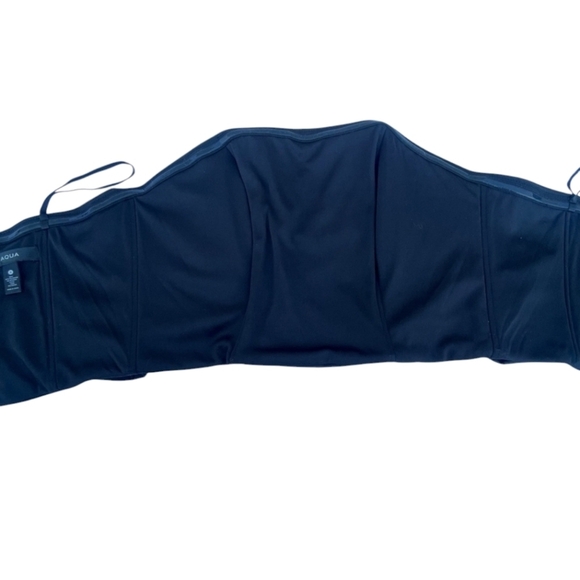 AQUA Black Strapless Ruched Tube Top - 100% Bloomingdale’s Exclusive small - Picture 10 of 11